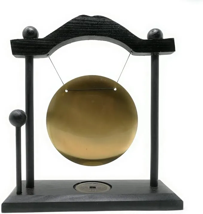 Thy Collectibles Zen Art Brass Feng Shui Desktop Gong with Rammer