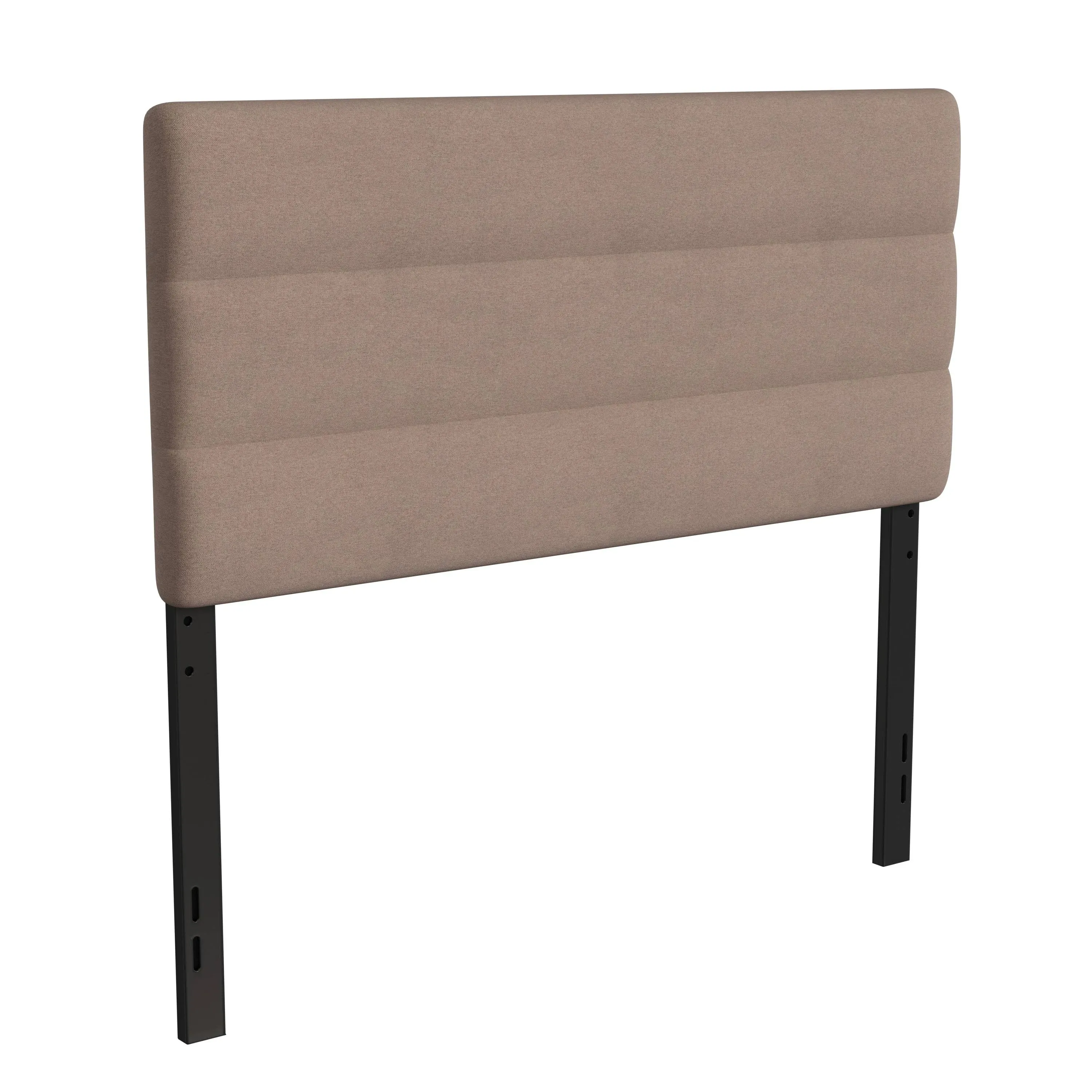 Flash Furniture Paxton Full Channel Stitched Fabric Upholstered Headboard, Adjustable Height from 44.5" to 57.25" - Taupe