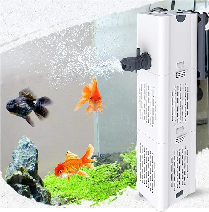 JackSuper Ultra Quiet Fish Tank Filter 4-in-1 Internal Aquarium Filter500-1800LH ...