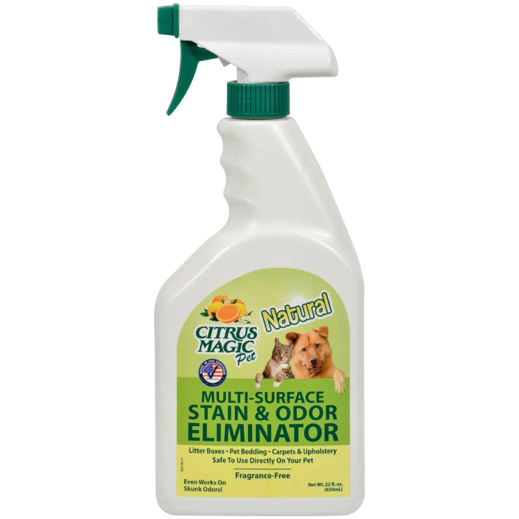 Citrus Magic Pet Stain & Odor Eliminator, Multi-Surface, Fragrance-Free - 22 fl oz