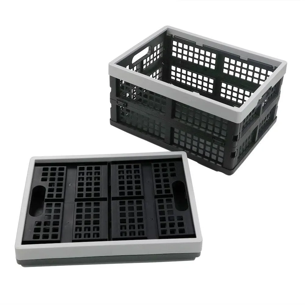 16-Liter Collapsible Storage Crates/Stackable Storage Container Basket, Set of 2