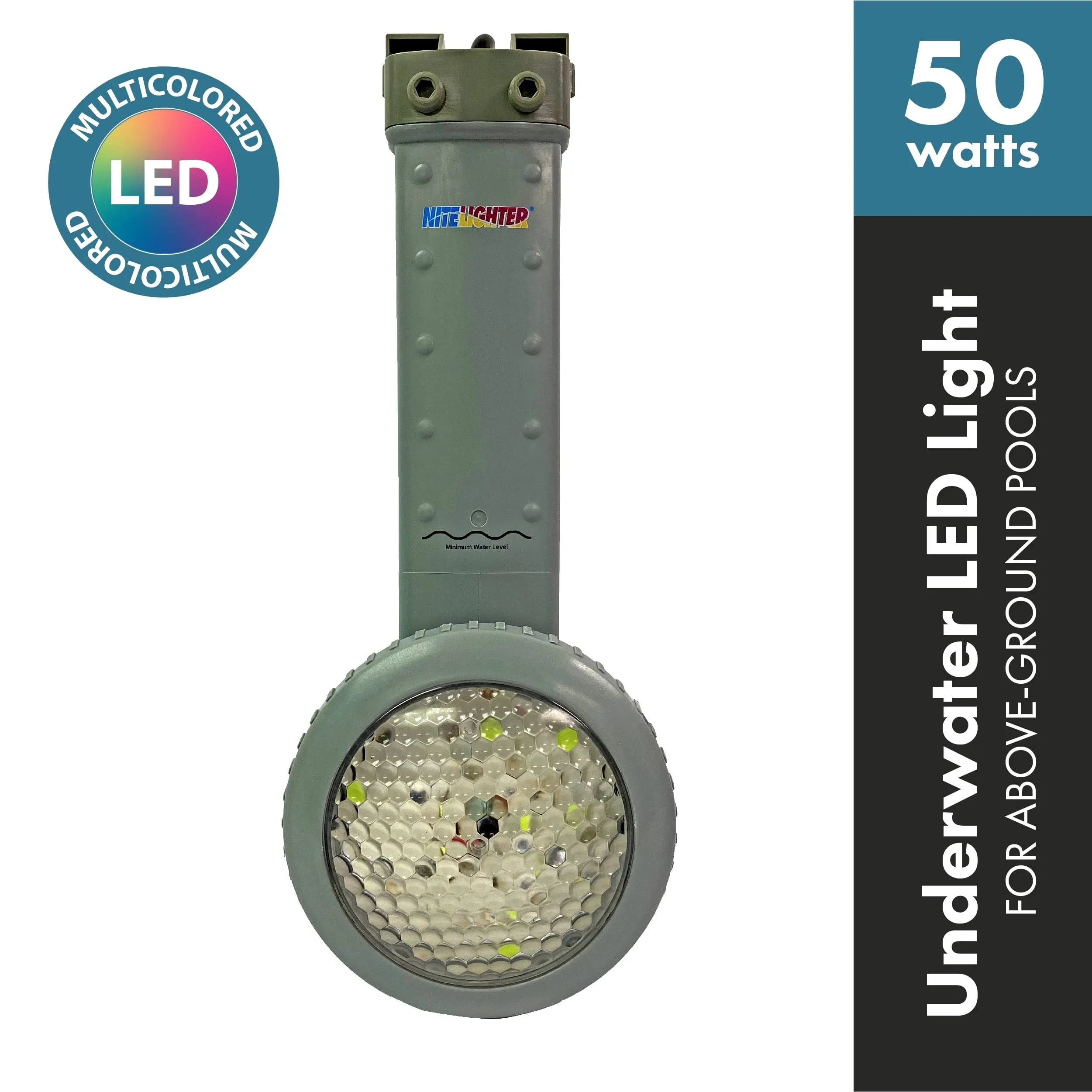 50 Watt 750 Lumen LED Underwater Light for above Ground Pools, Grey NL50