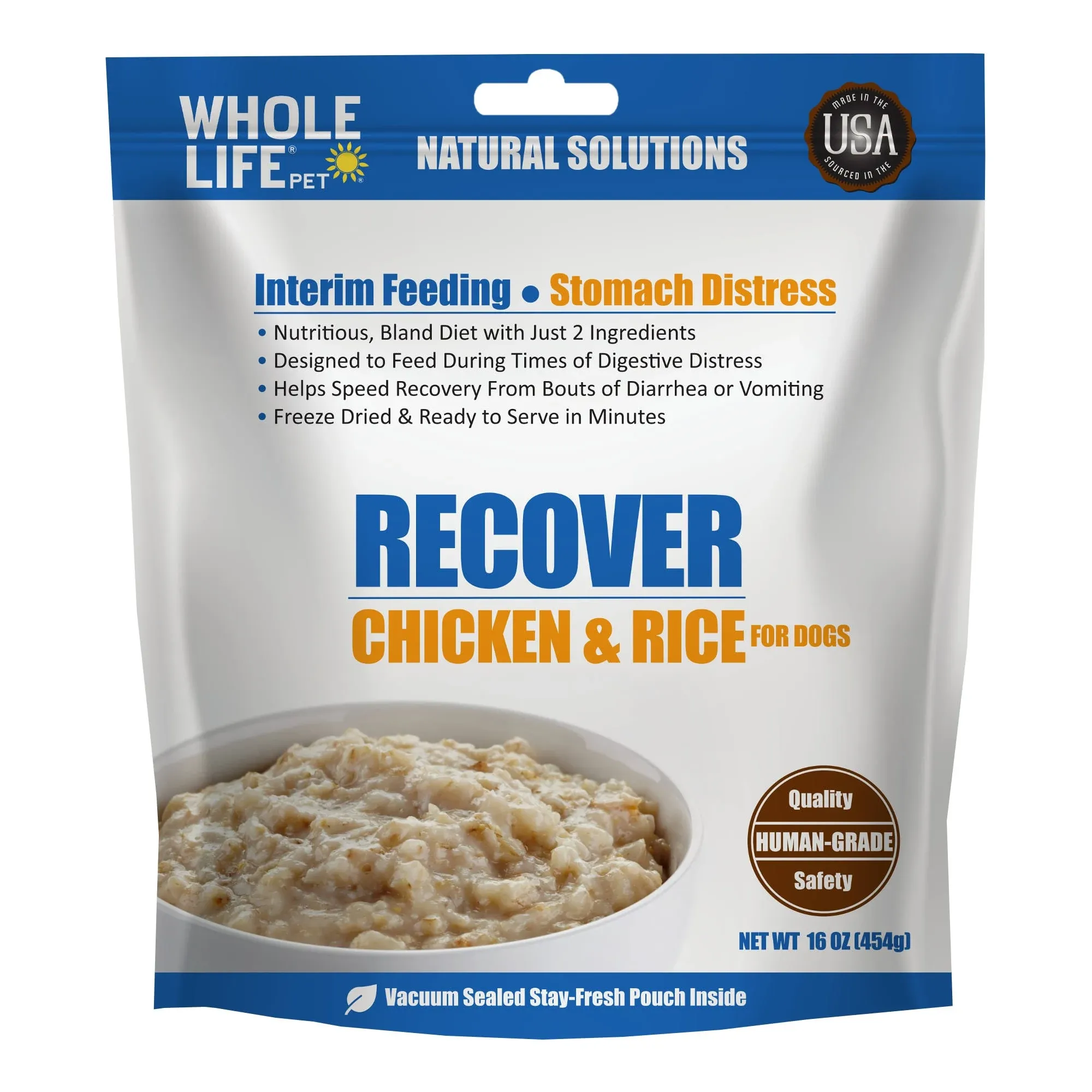 Whole Life Pet Recover. Bland Diet for Dogs - Vomiting, Stomach Distress or Diar