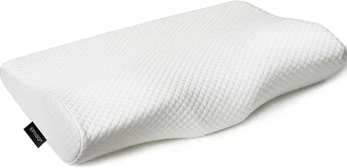 EPABO Contour Memory Foam Pillow Orthopedic Sleeping Pillows, Ergonomic Cervical Pillow for Neck Pain - for Side Sleepers, Back and Stomach Sleepers