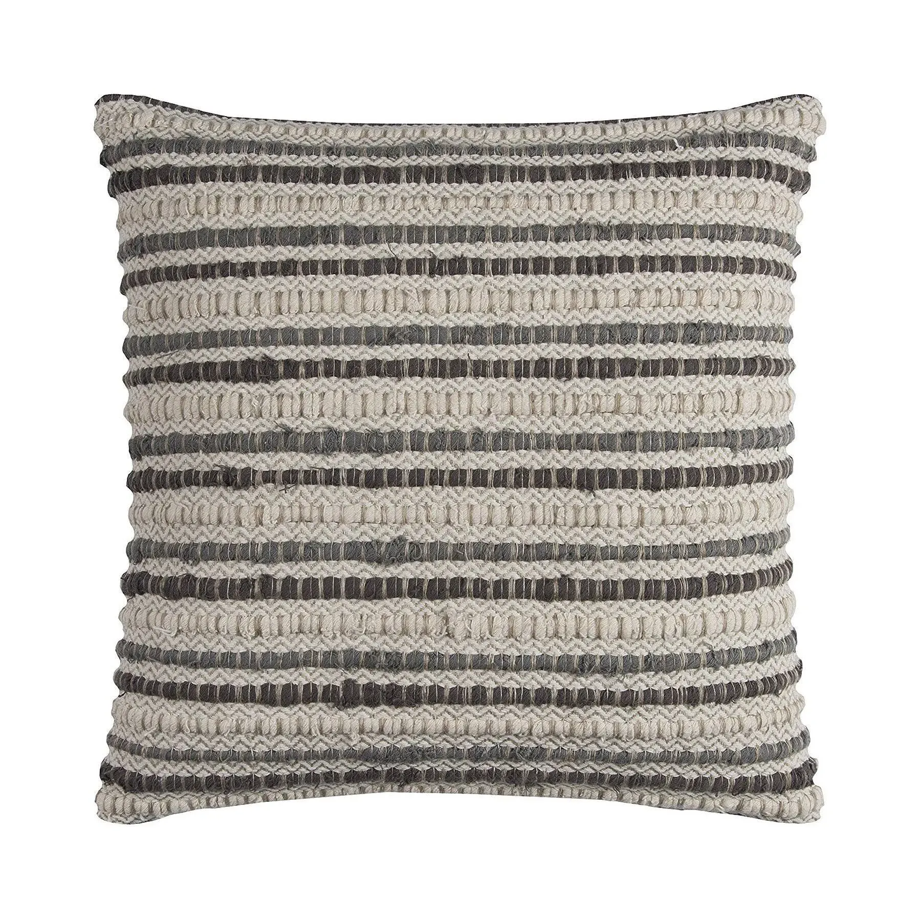 Rizzy Home Stripe Textured Linen Cotton Blend Throw Pillow