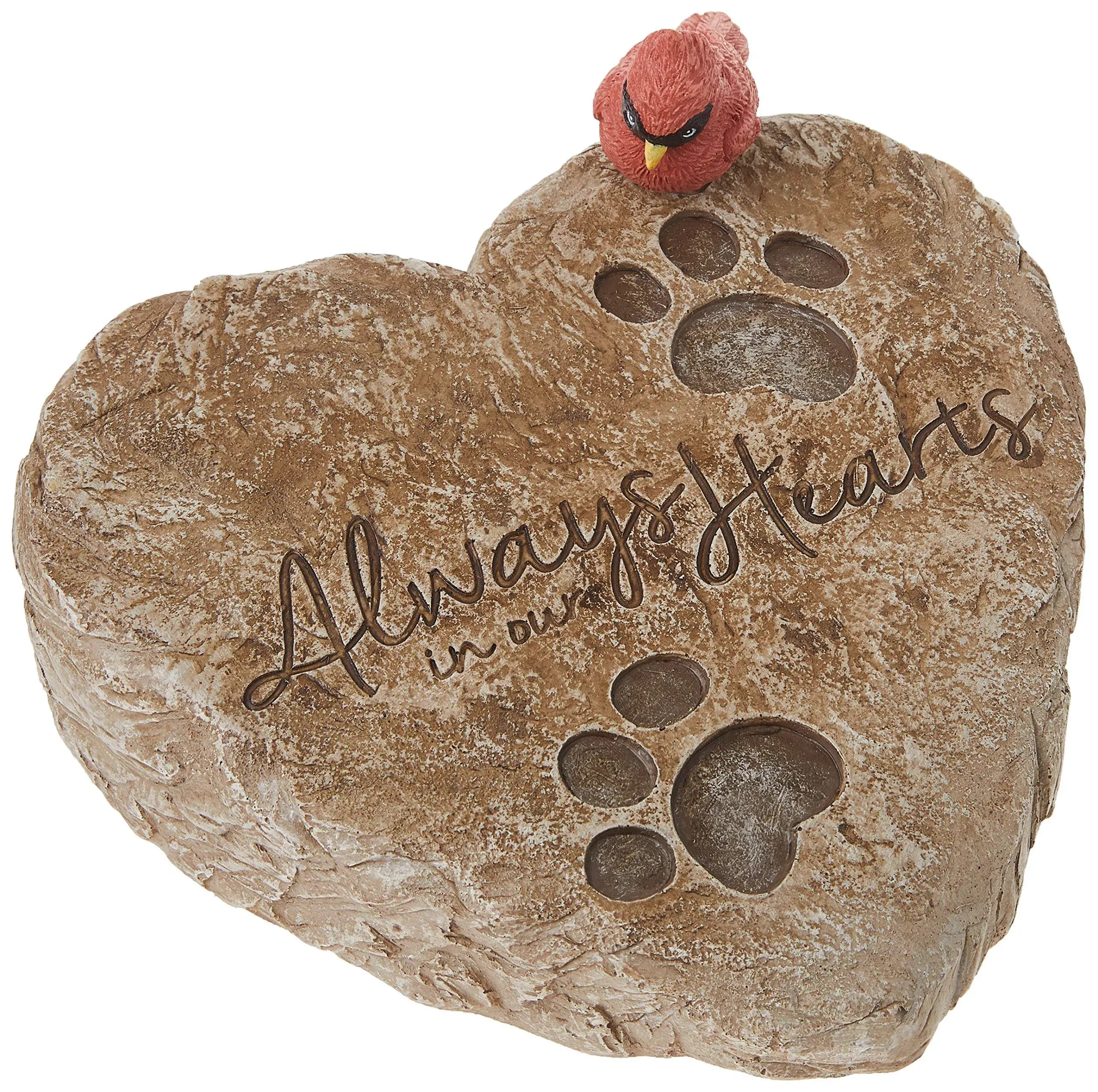 Precious Moments Pet Memorial Garden Stone, Gray/Red Bird