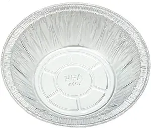 50 Count 5 3/4" Disposable Aluminum Pot Pie/Deep Individual Pie Pan 12 oz. Capacity