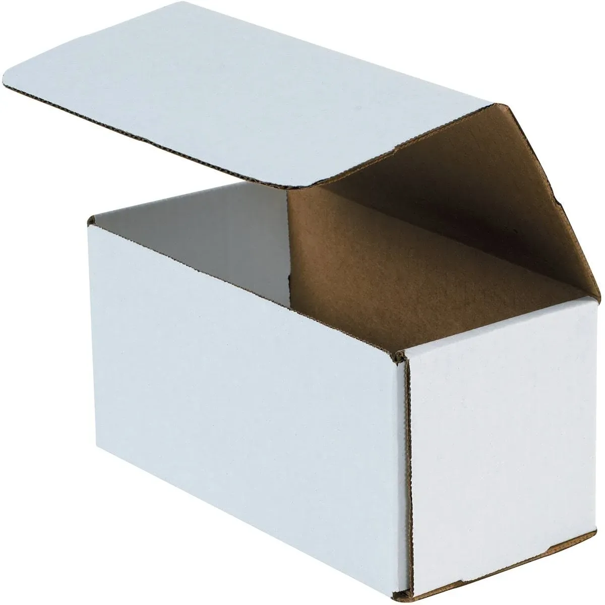 50/Bundle 13 1/2" x 3 1/2" x 3 1/2" White Corrugated Mailers