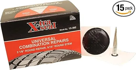 Xtra Seal 13-382 Universal 2-1/4" Round Tire Repair Plug Patch Box of 15