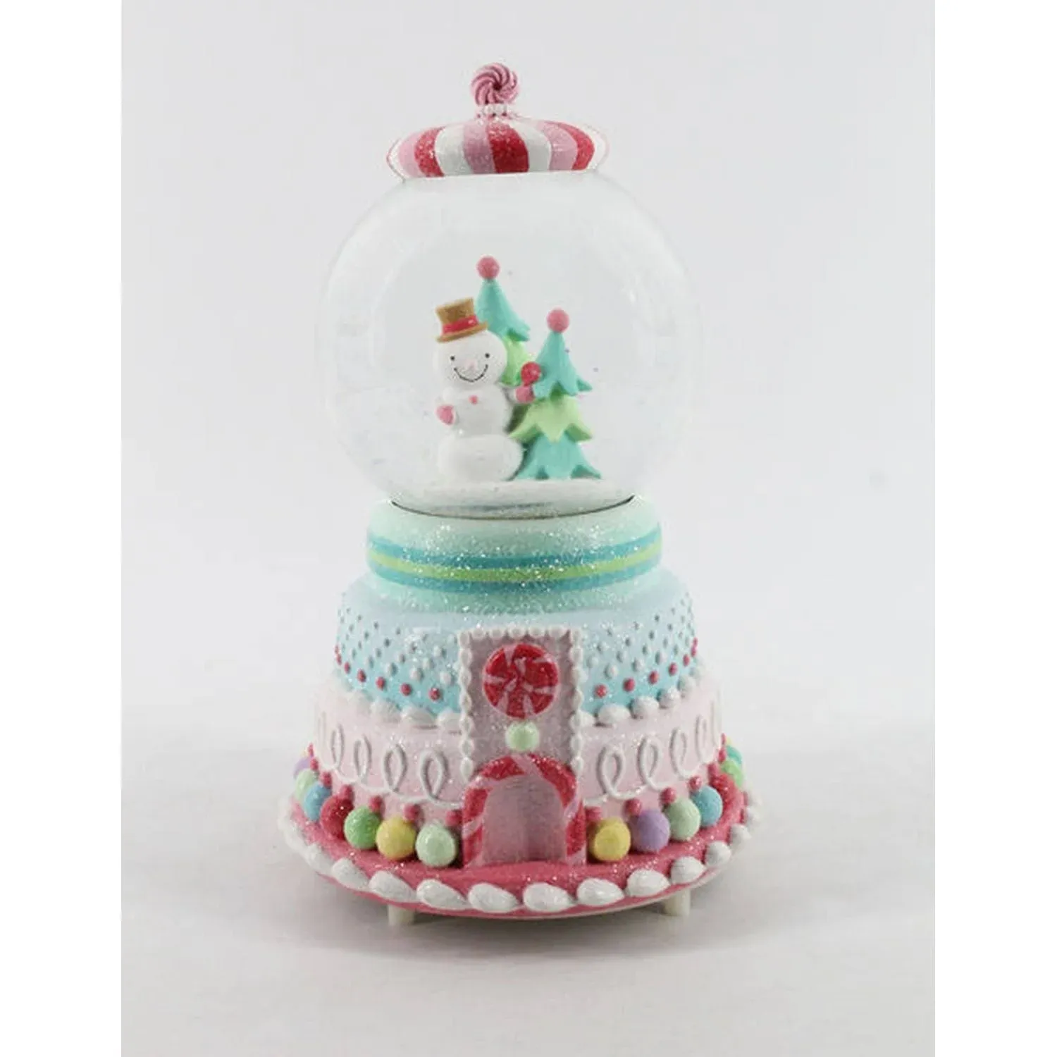 December Diamonds North Pole Sweet Shoppe Snowman Musical Globe