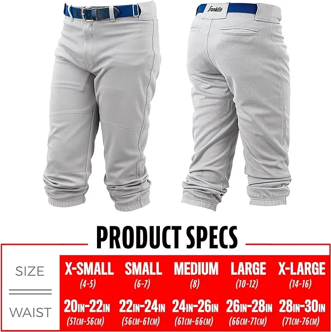 FRANKLIN BOYS BASEBALL PANTS SIZE YOUTH LARGE WHITE KIDS SPORTS CLOTHING NEW