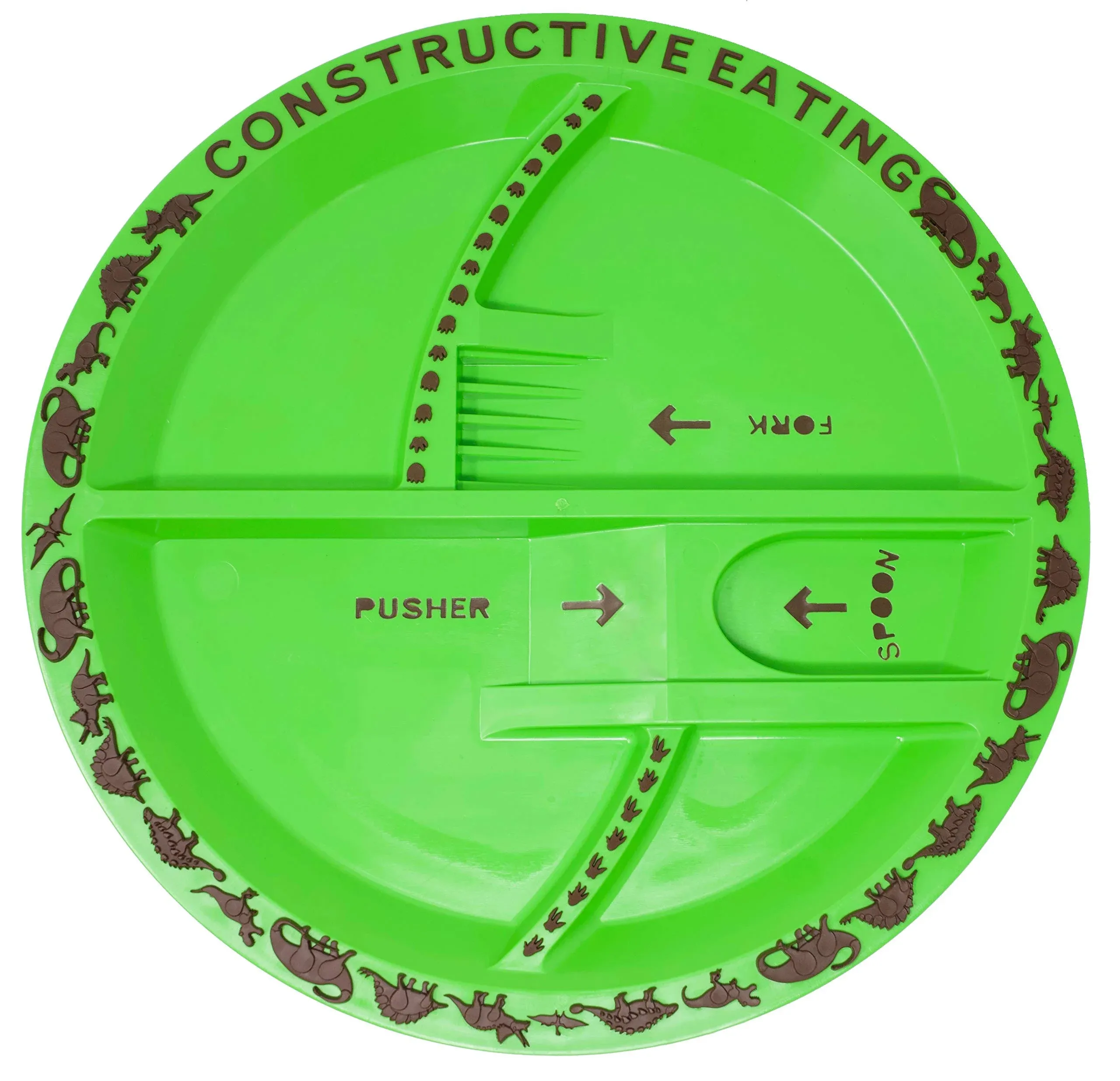 Constructive Eating Dinosaur Plate