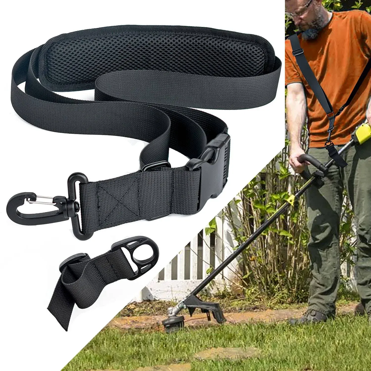 Trimmer Strap for Weed Eater Shoulder Strap Easy Release Brush Cutter Harness 