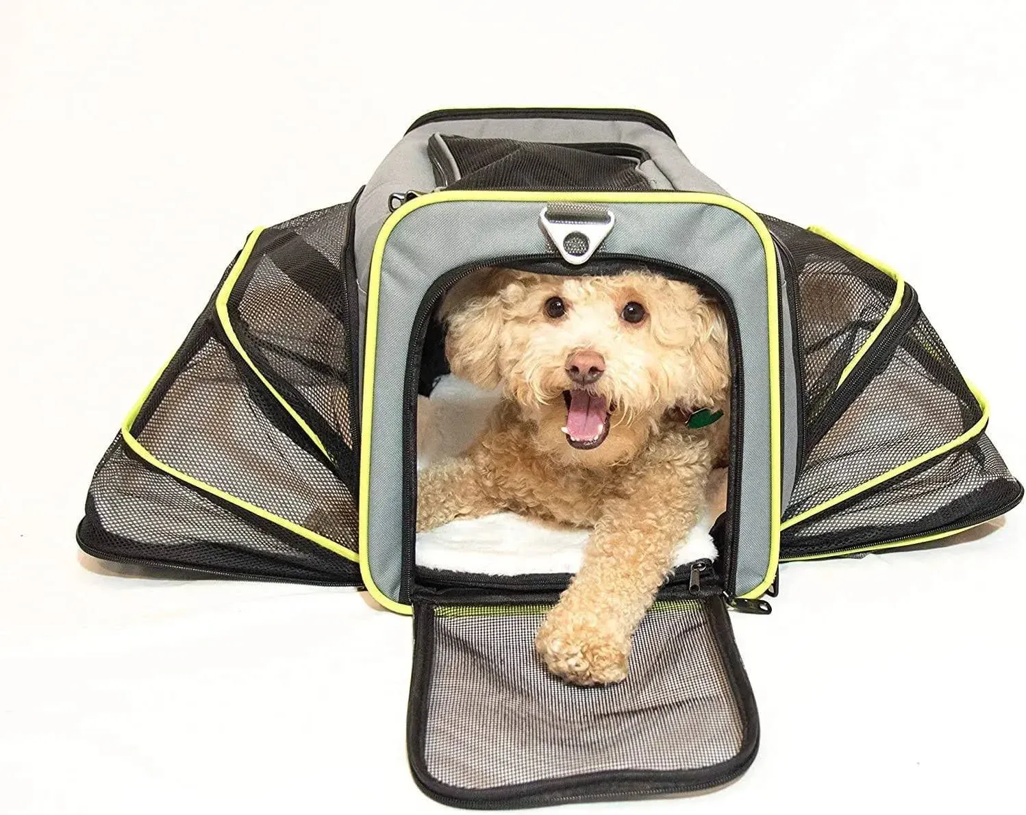 Expandable Pet Travel Carrier for Cats, Small Dogs and Pets Up to 20lbs with ...