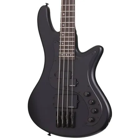 Schecter Stiletto Stealth-4 Bass Guitar - Satin Black - B-Stock