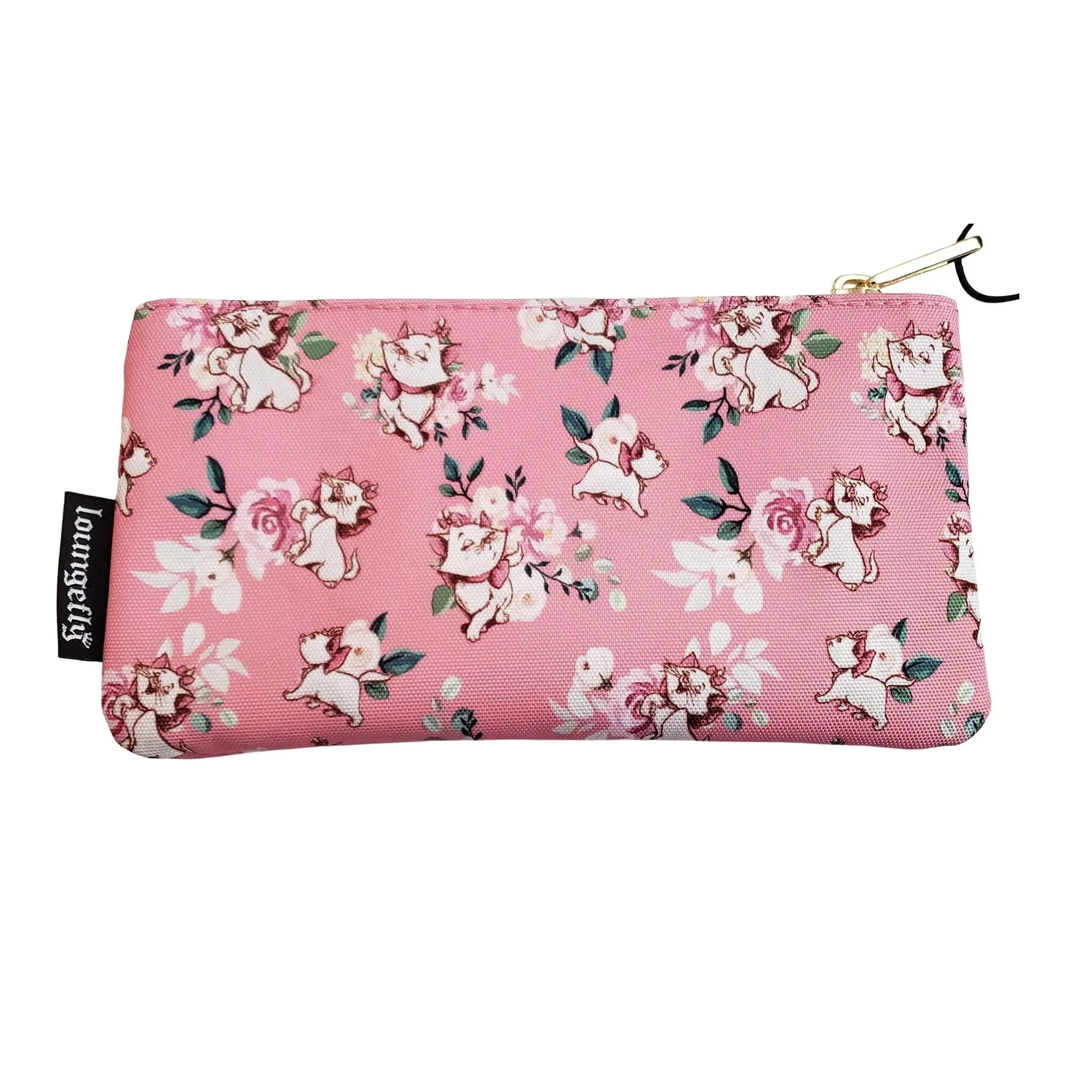 Loungefly Disney Marie Aristocats Because I'm A Lady Pink AOP Pouch