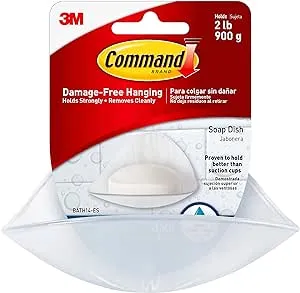 3M Command Soap Dish with Water-Resistant Strips, 3 lbs