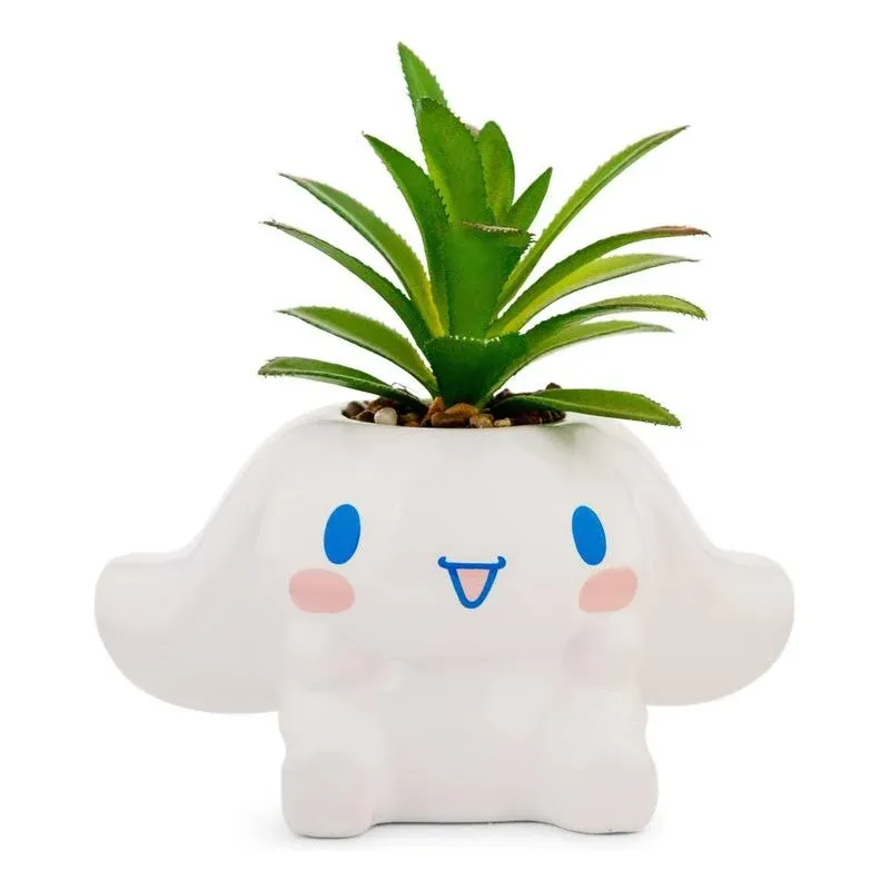 Sanrio Cinnamoroll 3" Ceramic Mini Planter with Artificial Succulent