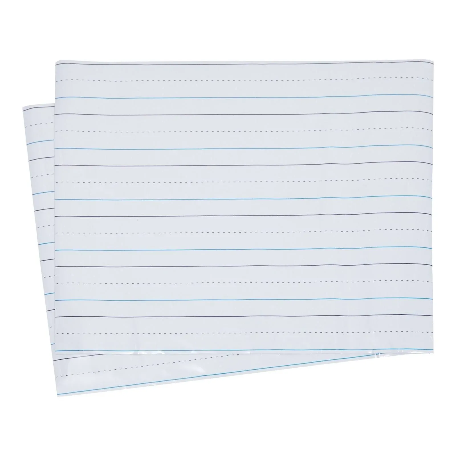 2 Pack Dry Erase Magnetic Notebook Paper for Classroom Whiteboard - Vertical Large Lined Paper Sheets for Bulletin Board, Handwriting Sentence Strips (17 x 22 in)