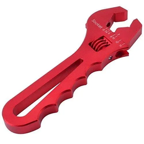 EVIL ENERGY AN Fitting Hose Wrench Adjustable 3AN-16AN Aluminum Red