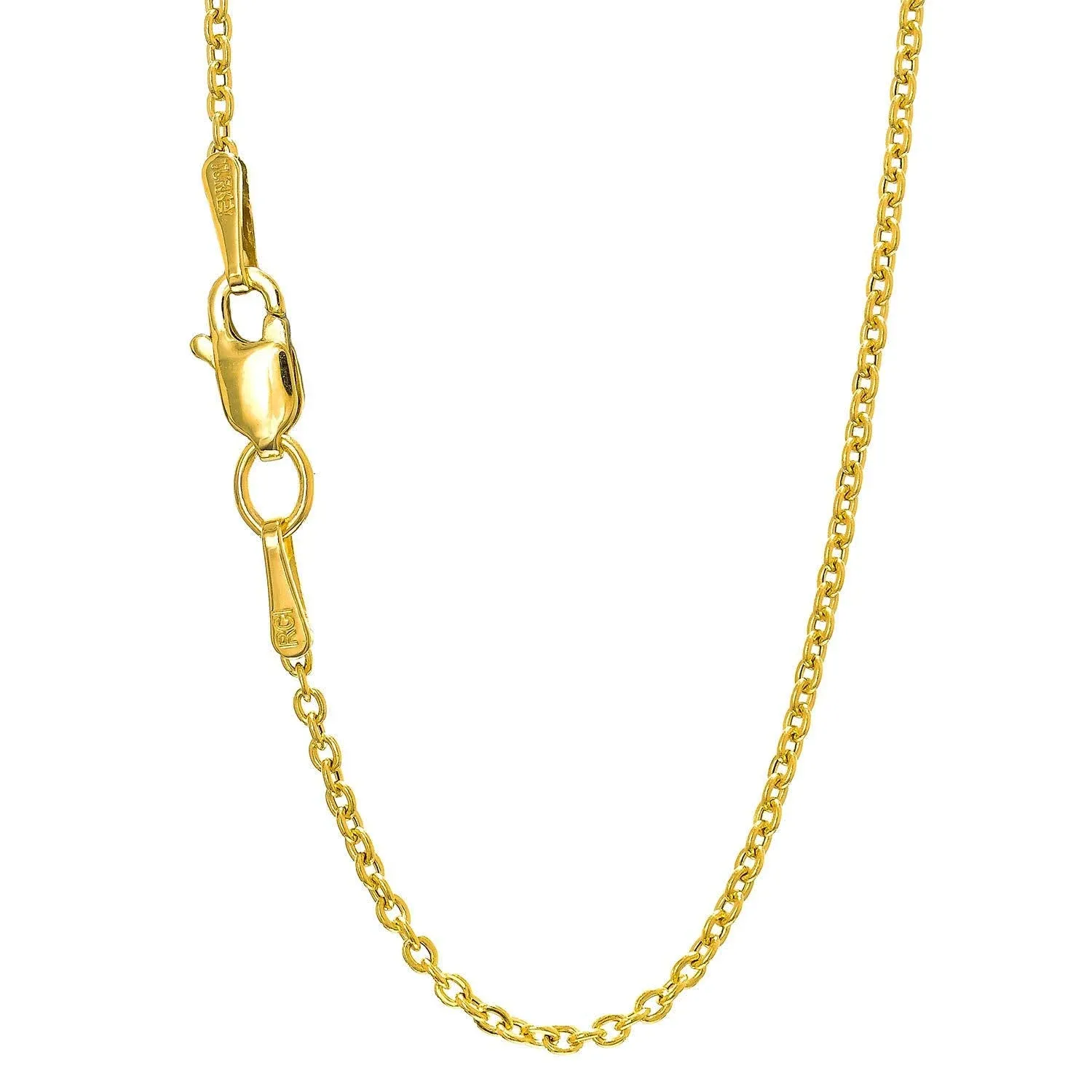 14K Gold 1.5mm Forsantina Cable Chain