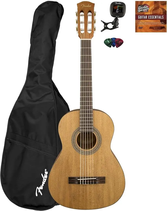 Fender FA-15 3/4-Scale Kids Steel String Acoustic Guitar - Natural w/ Gig Bag