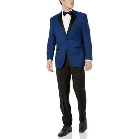 Adam Baker Men's Tux-2 Regular Fit Tuxedo Suit - Black - 40s, Size: 34