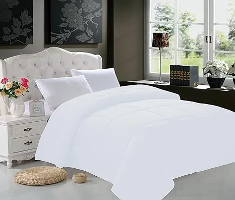 Elegant Comfort Elegance Linen Super Soft Goose Down Alternative -- White -- Comforter - Full/Queen Size