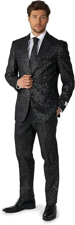 OppoSuits Men's Glitzy Glitter Modern-Fit Suit