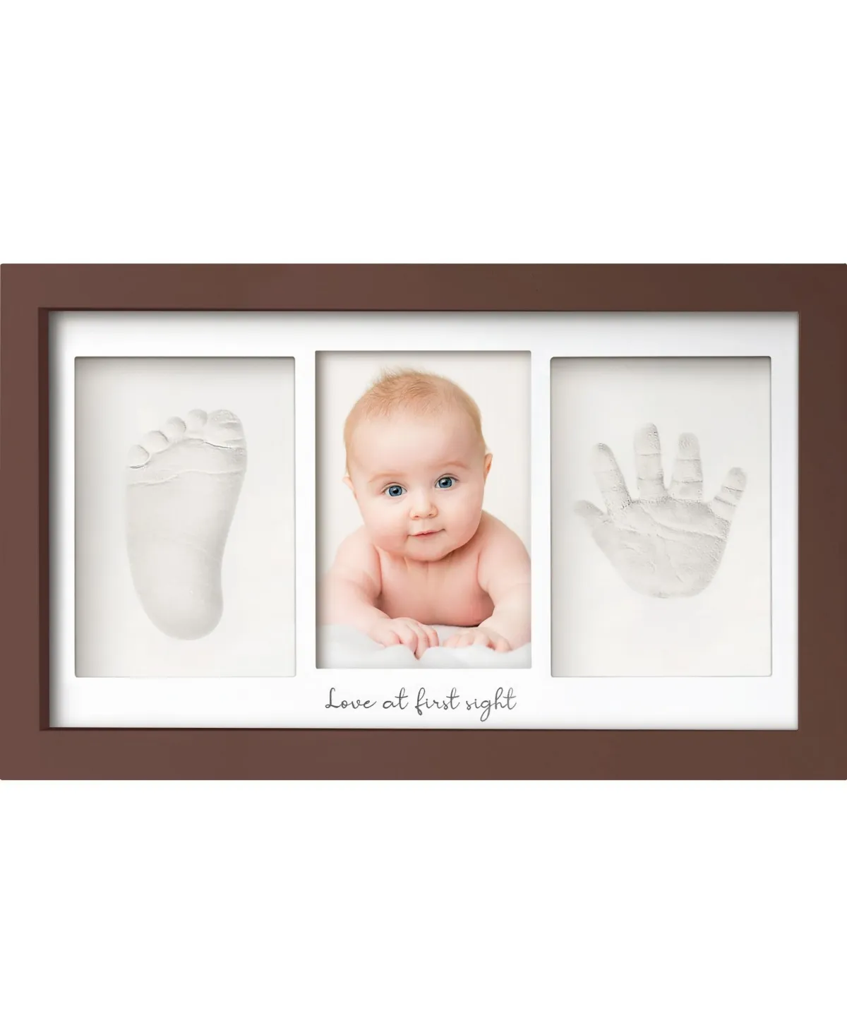 Baby Hand and Footprint Kit - Baby Footprint Kit, Newborn Keepsake Frame, Baby Handprint Kit, Personalized Baby Gifts, Nursery Decor, Baby Shower Gifts for Girls Boys (Alpine White)