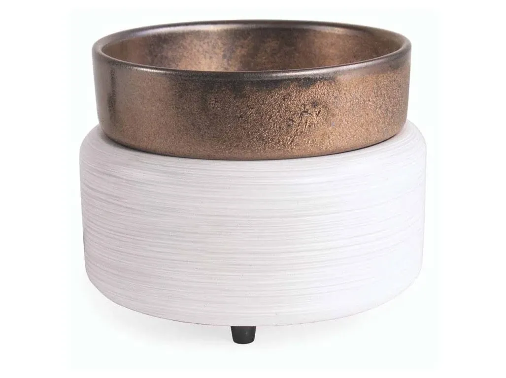 Whitewashed Bronze 2-In-1 Classic Fragrance Warmer