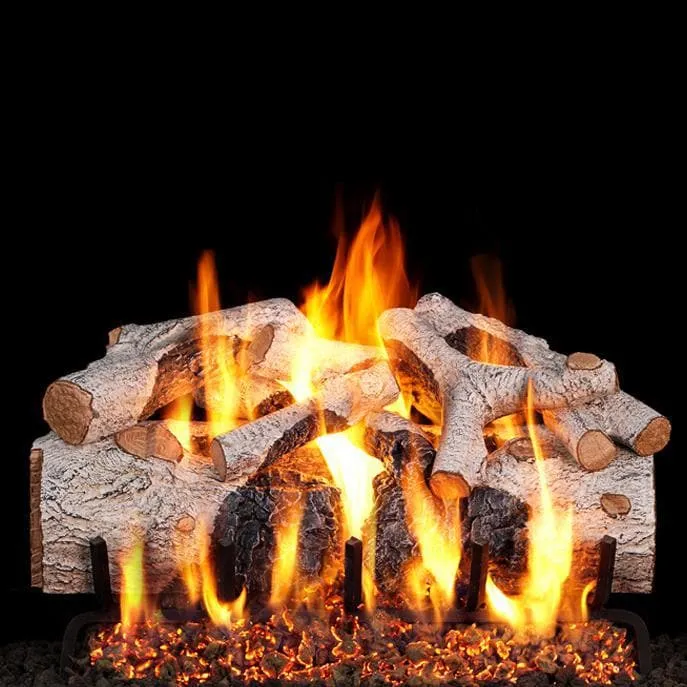 Peterson Real Fyre 18-Inch Charred Mountain Birch Gas Logs (Logs Only - Burner Not Included) : BBQGuys