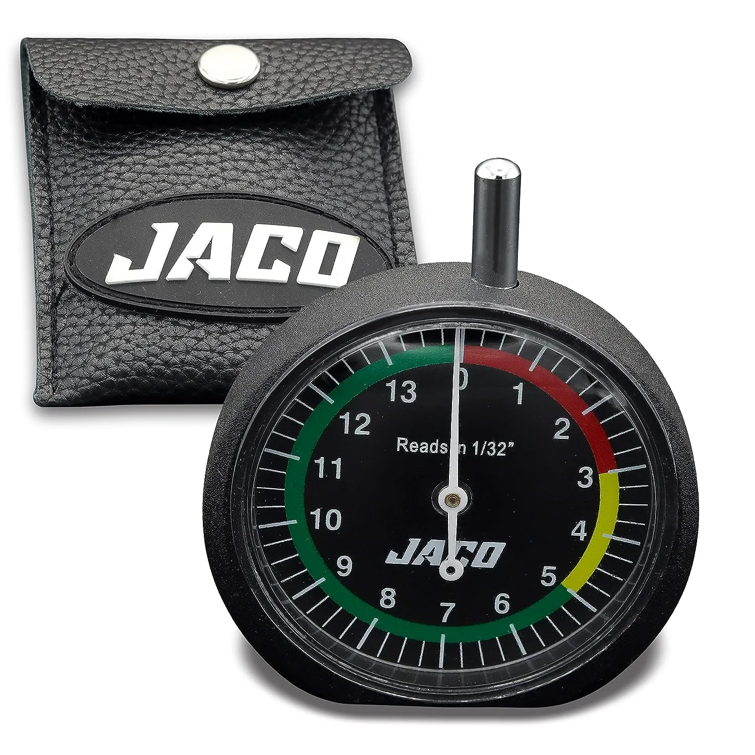 JACO Treadpro Tire Tread Depth Gauge, Dial Type (Reads in 1/32&#034;)