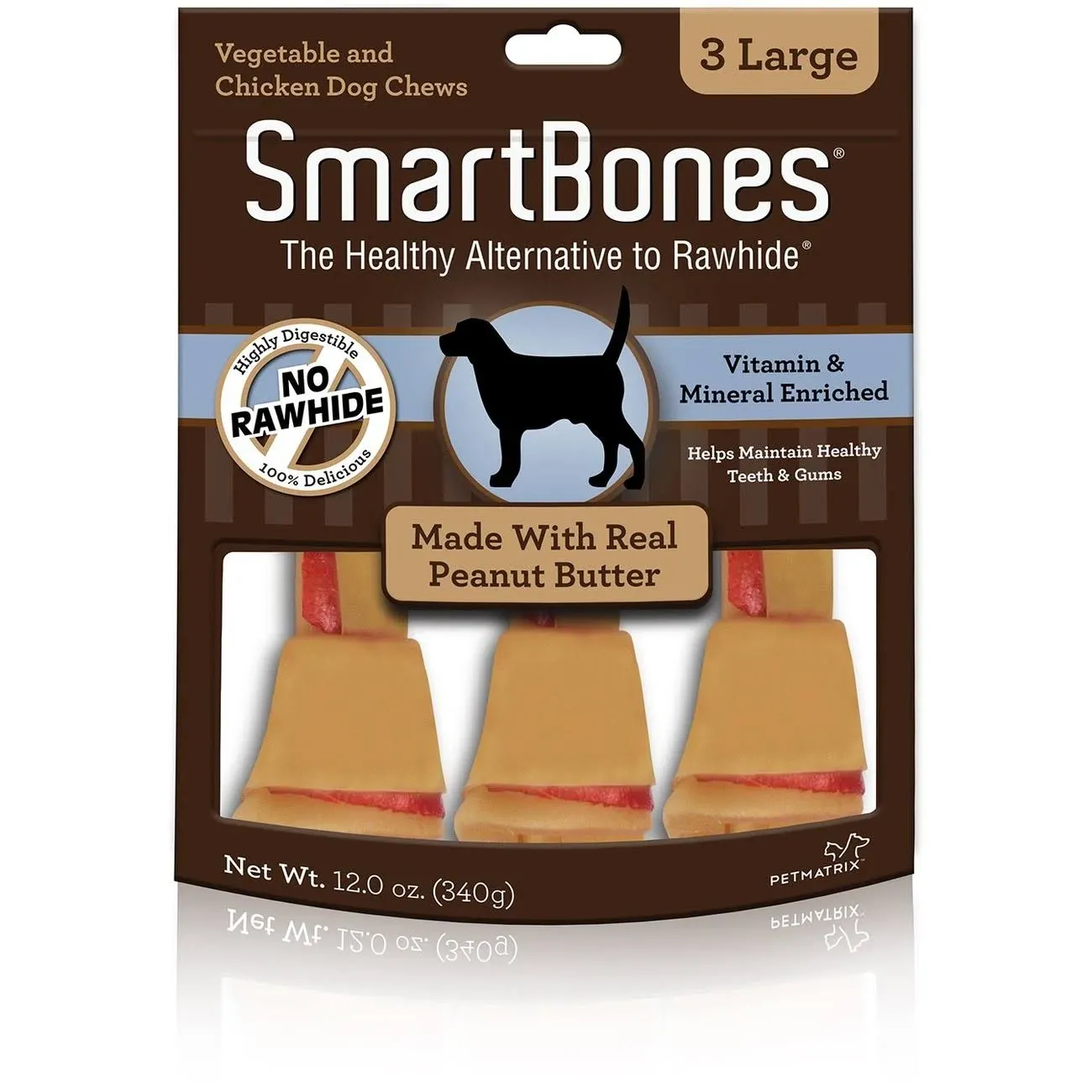 SmartBones Peanut Butter Large 3 Pk. 923038 892383002180