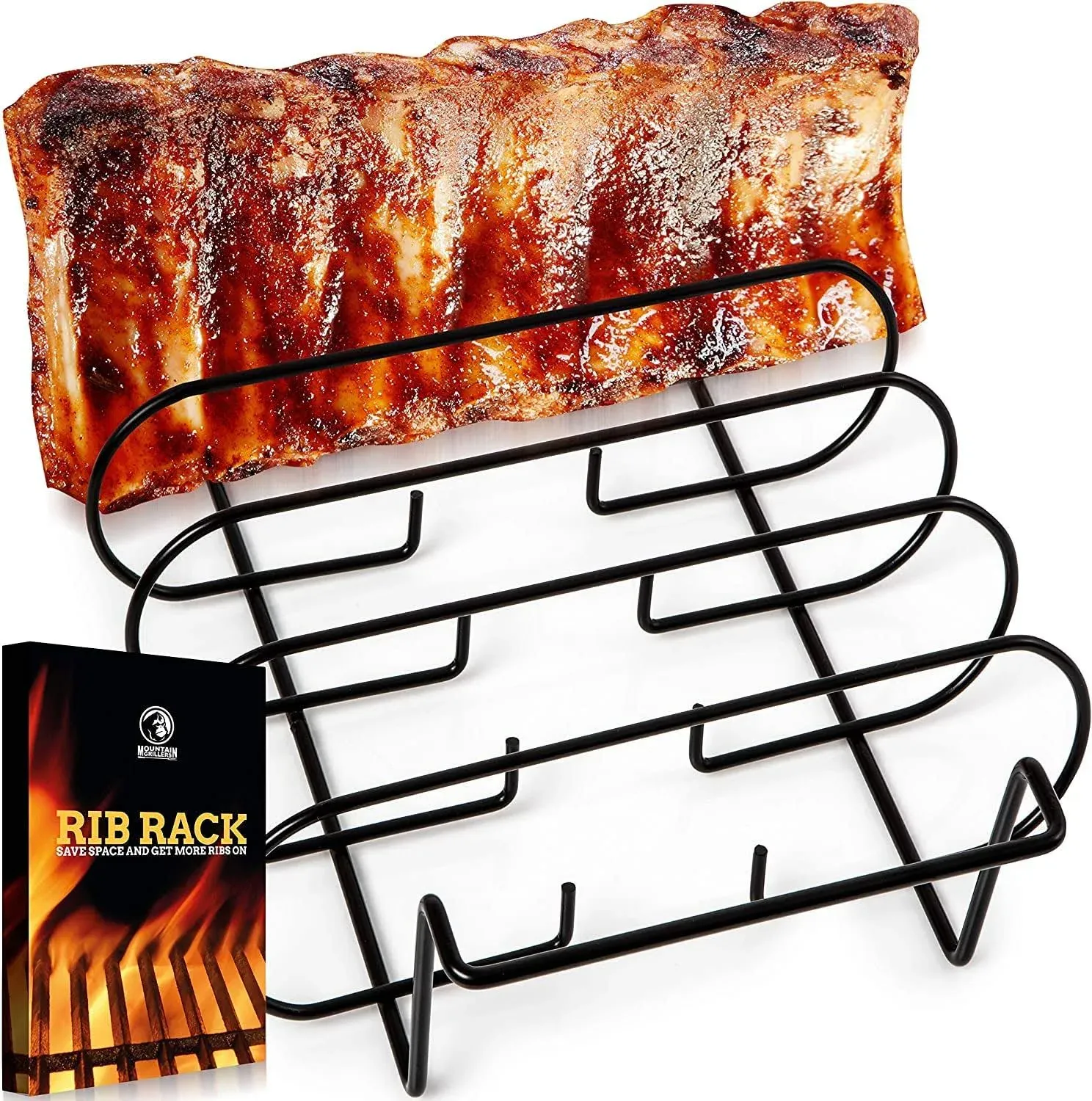 Mountain Grillers - Rib Racks for Smoking BBQ Rib Rack for GAS Smoker or Charcoal ...