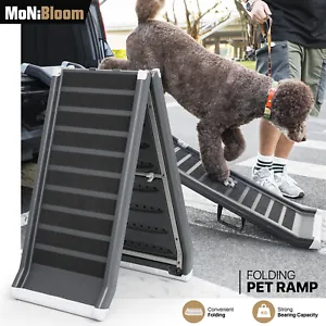 Foldable[STEEL FRAME+NON SLIP STEP]Dog Ramp Portable Pet Stair for SUV Truck Car  | eBay