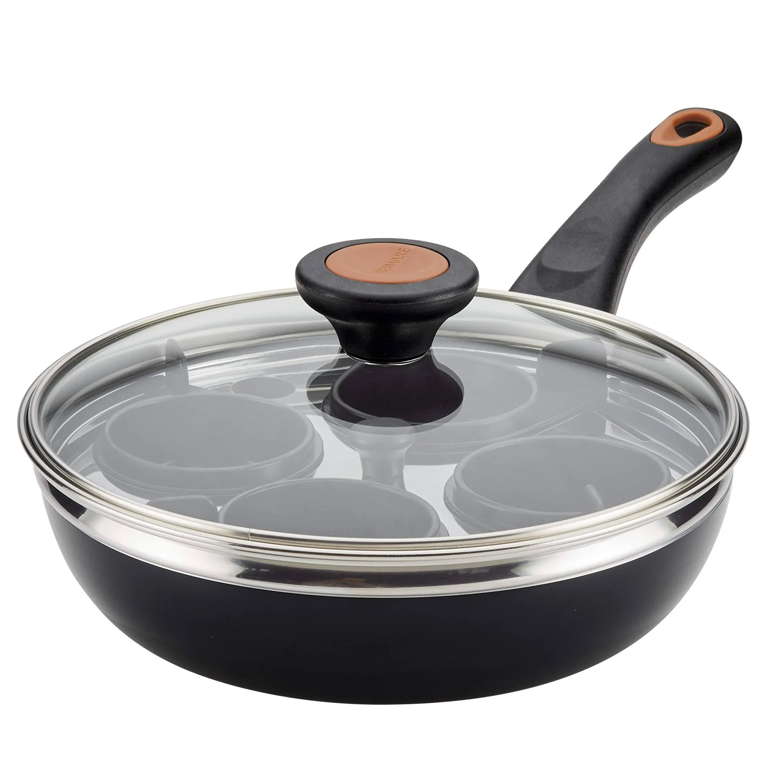 Glide Copper Ceramic 8" Nonstick Covered Egg Poacher