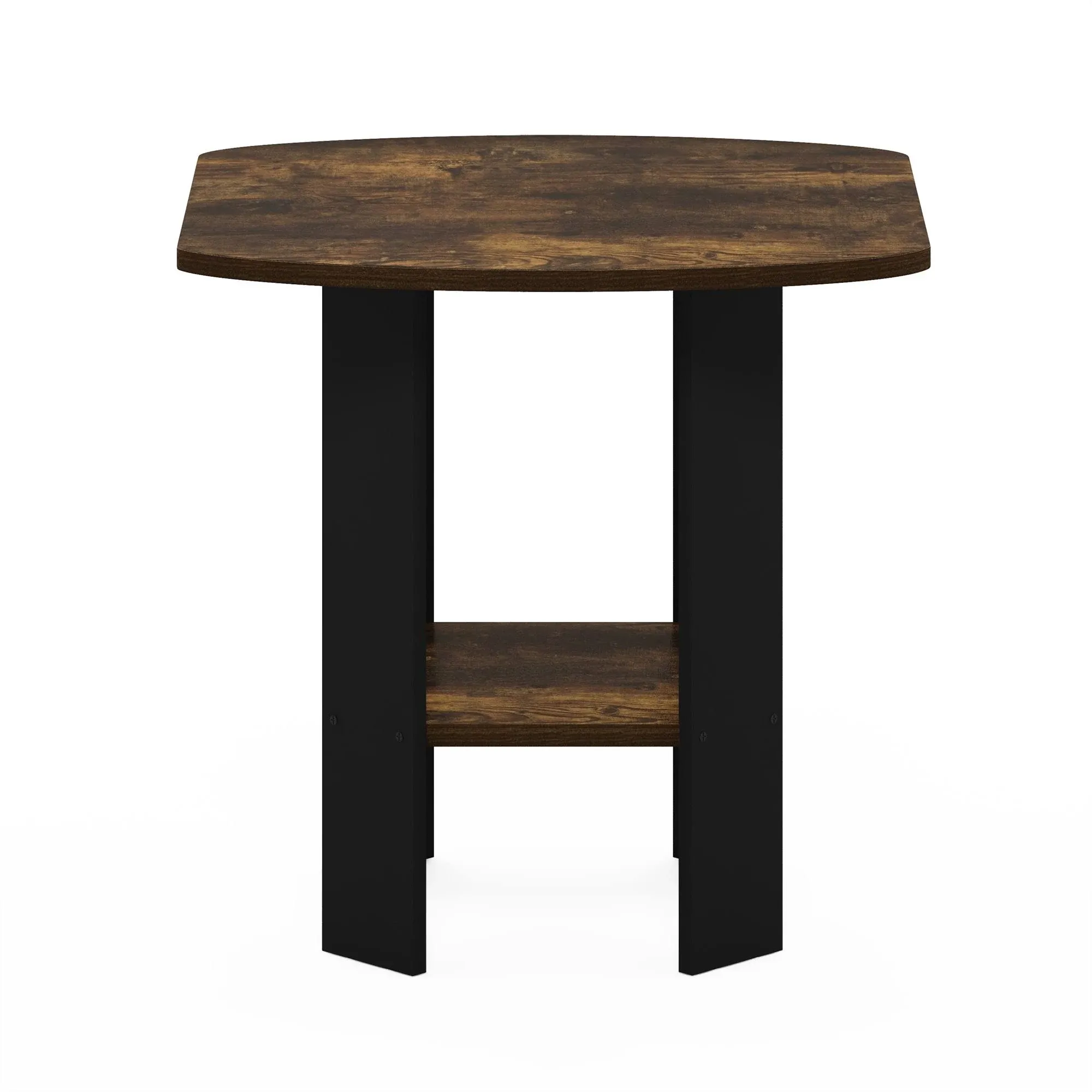 Furinno Simple Design End / Side Table, Amber Pine/Black