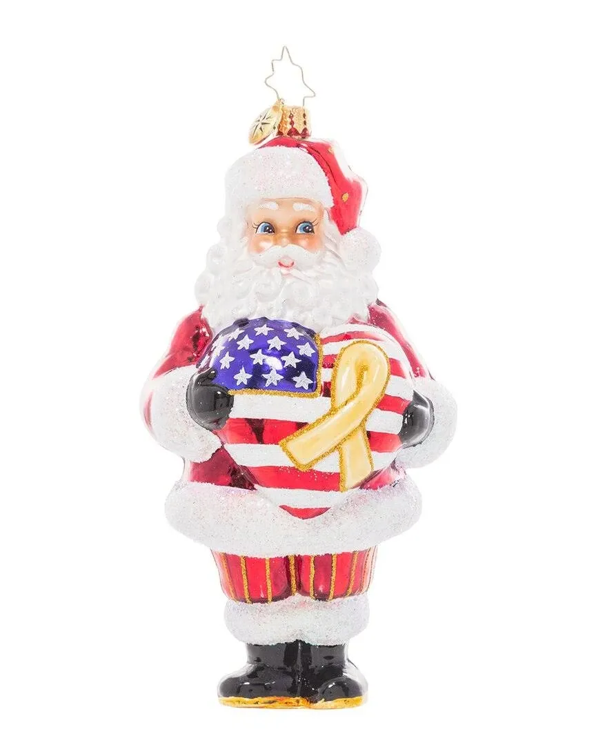 Christopher Radko Thank A Vet Santa Christmas Ornament