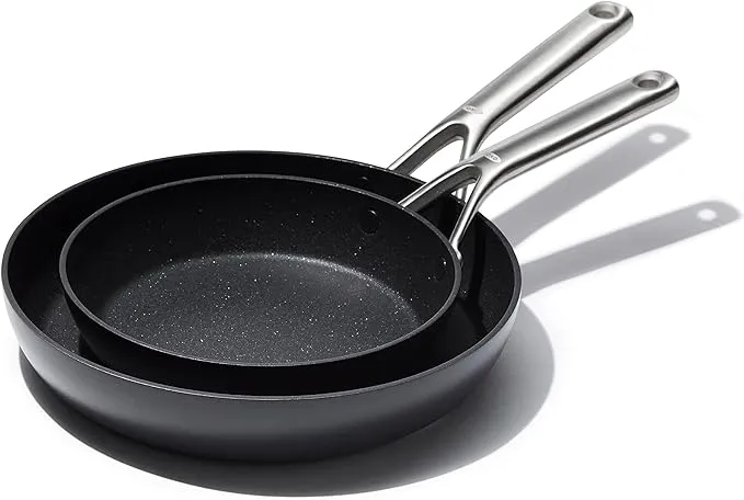 OXO Professional Ceramic Non-Stick 2pc Fry Pan Set, 8-In and 10-In