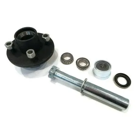 The ROP Shop | Trailer Axle Kit Assembly w/ 4 on 4 inch Bolt Idler Hub & 1 inch ...