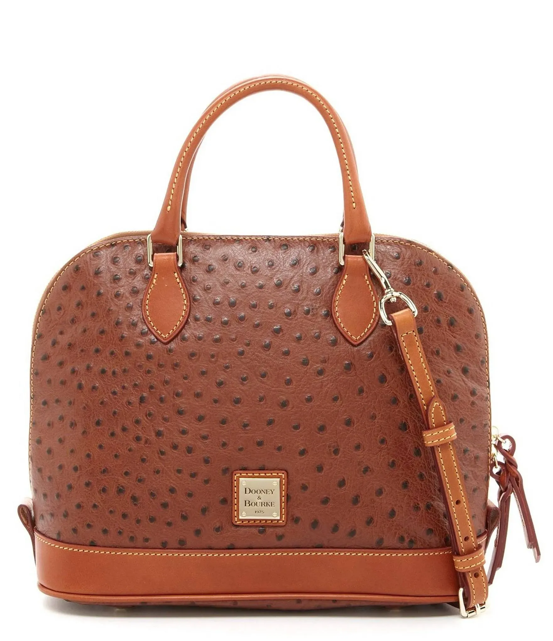 Dooney & Bourke Ostrich Zip Zip Satchel