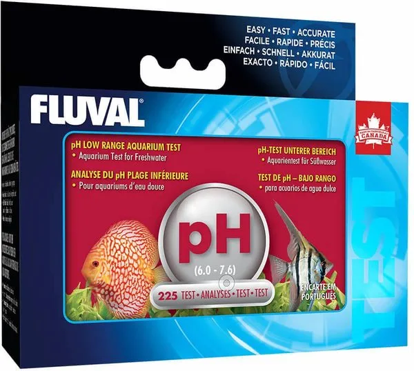 Fluval pH Low Range Test Kit 6.0 - 7.6 PH Aquarium Test Kit 225 Tests