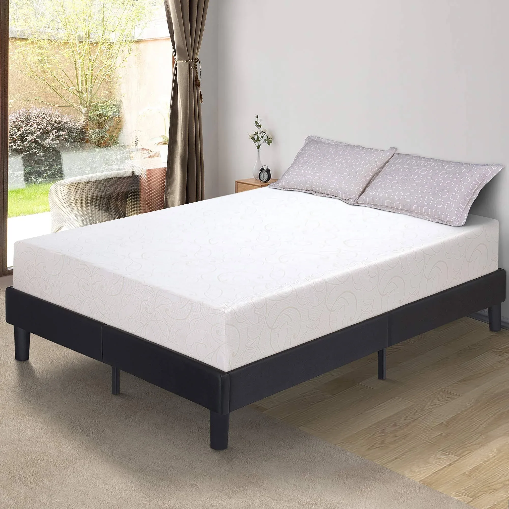 Olee Sleep 9 inch Gel Memory Foam Mattress, Full, White