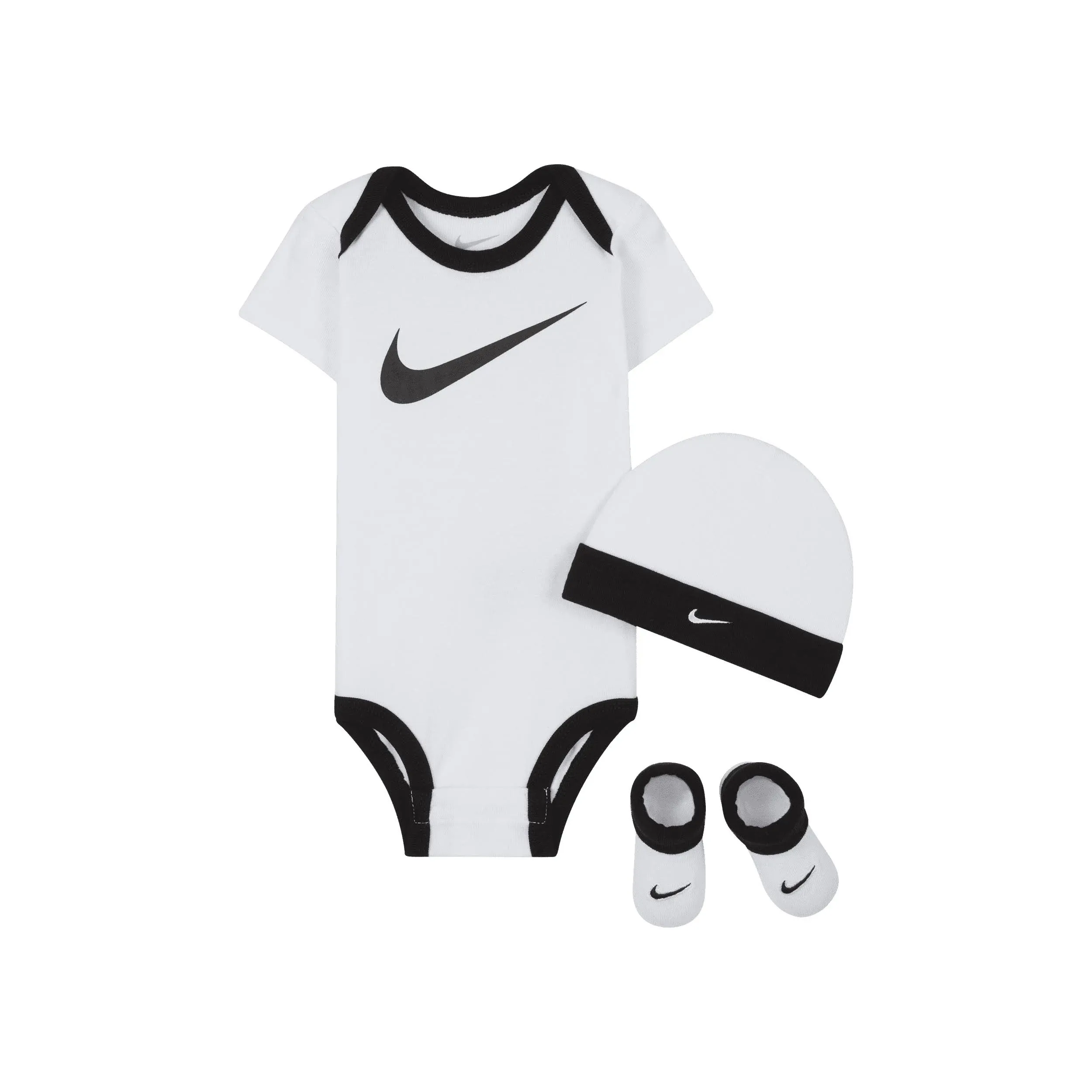 Nike Baby's Bodysuit, Hat and Booties 3 Piece Set