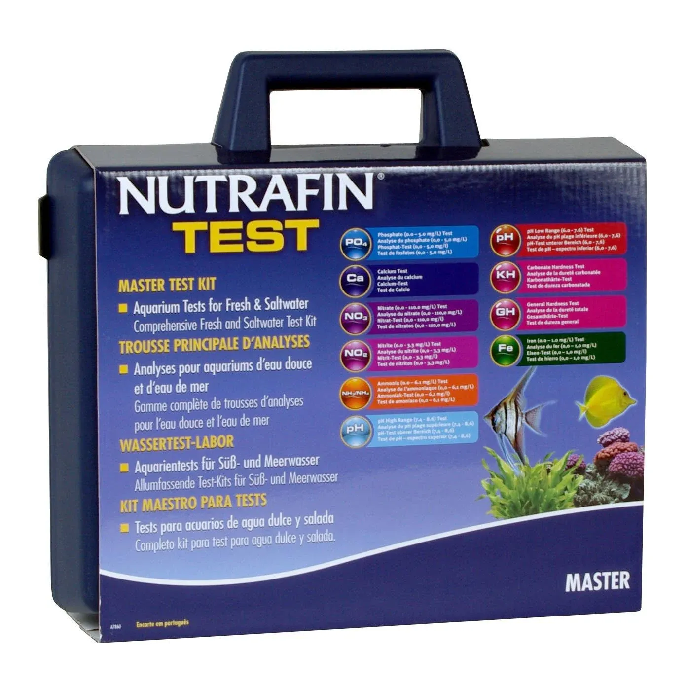 Nutrafin Aquarium Freshwater-Sal<wbr/>twater Master Test Kit 10 Parameters PH-Nitrate