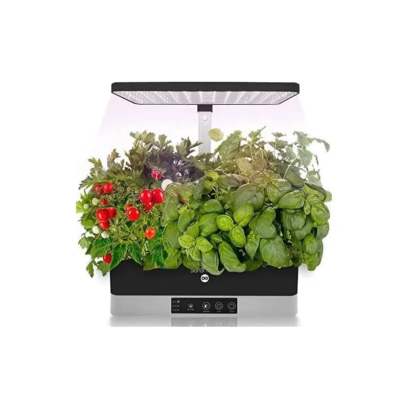 SereneLife SLGLF150.5 Smart Starter Kit-Hydroponic Herb Garden Indoor Plant System w/Height Adjustable LED Grow Lights, 11 Pods, 3 Modes-Home