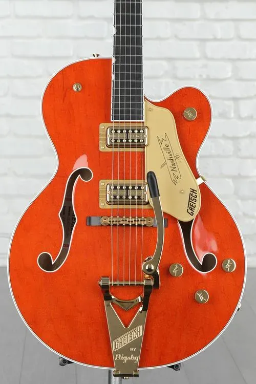 Gretsch G6120TG Players Edition Nashville Electric Guitar, Orange Stain