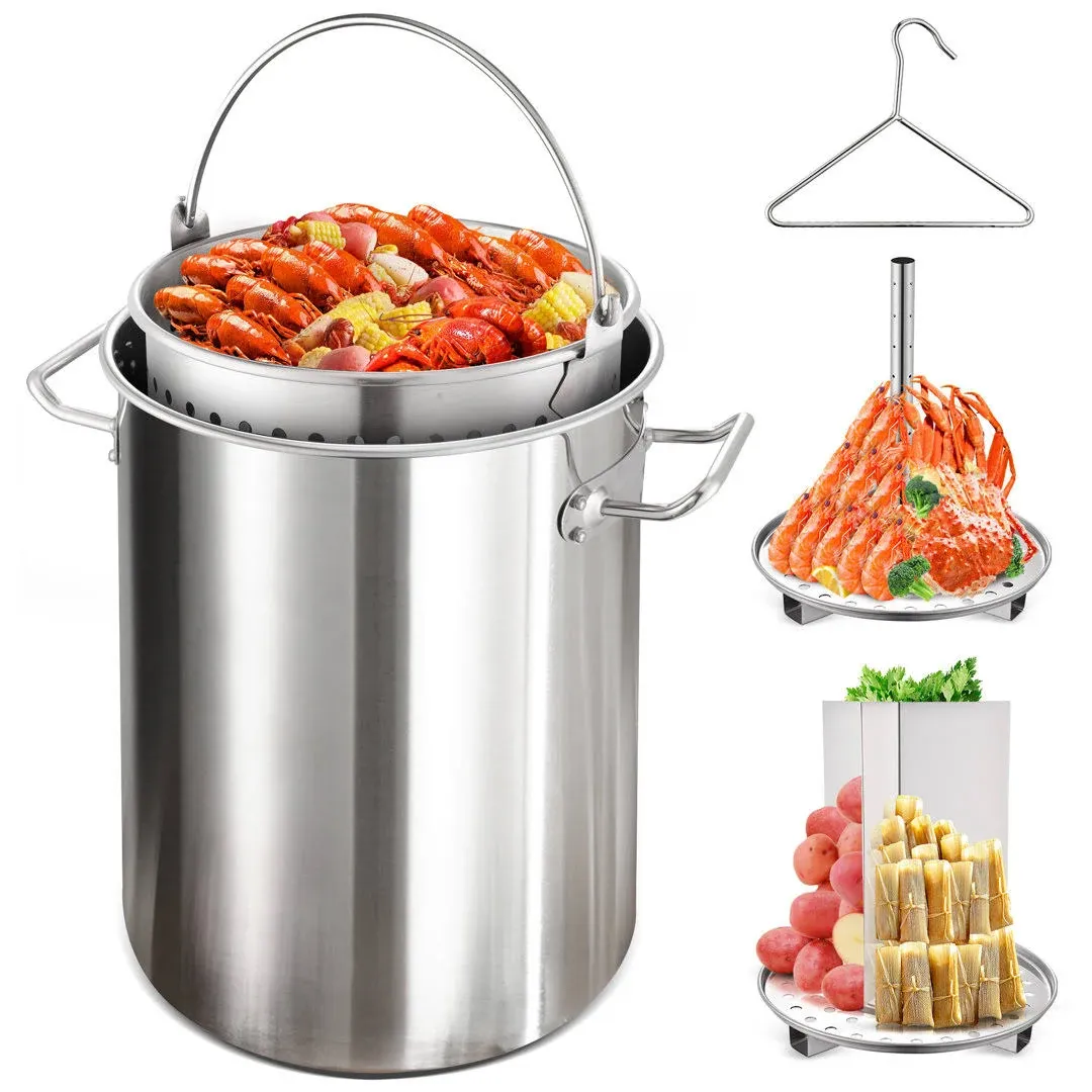 AFH-AI032AMARC Stainless Steel Stock Pot Capacity: 32qt