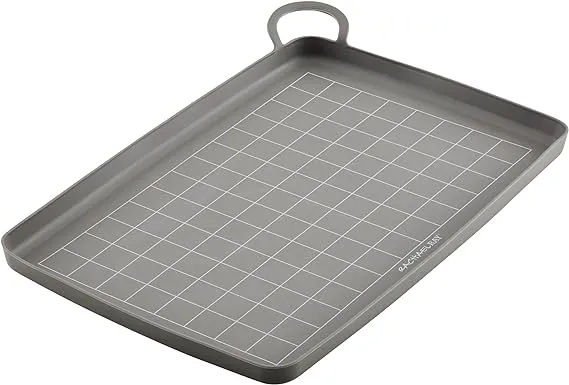 Tapis de cuisson et de rôtissage antiadhésif en silicone Rachael Ray Tools and Gadgets, 10 pouces x 14,75 pouces, gris